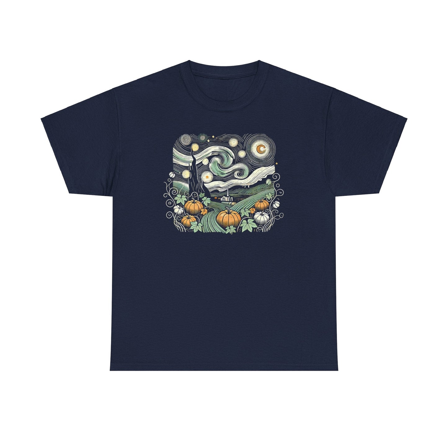 Starry Night Pumpkins Tee - WhimsyInkWear