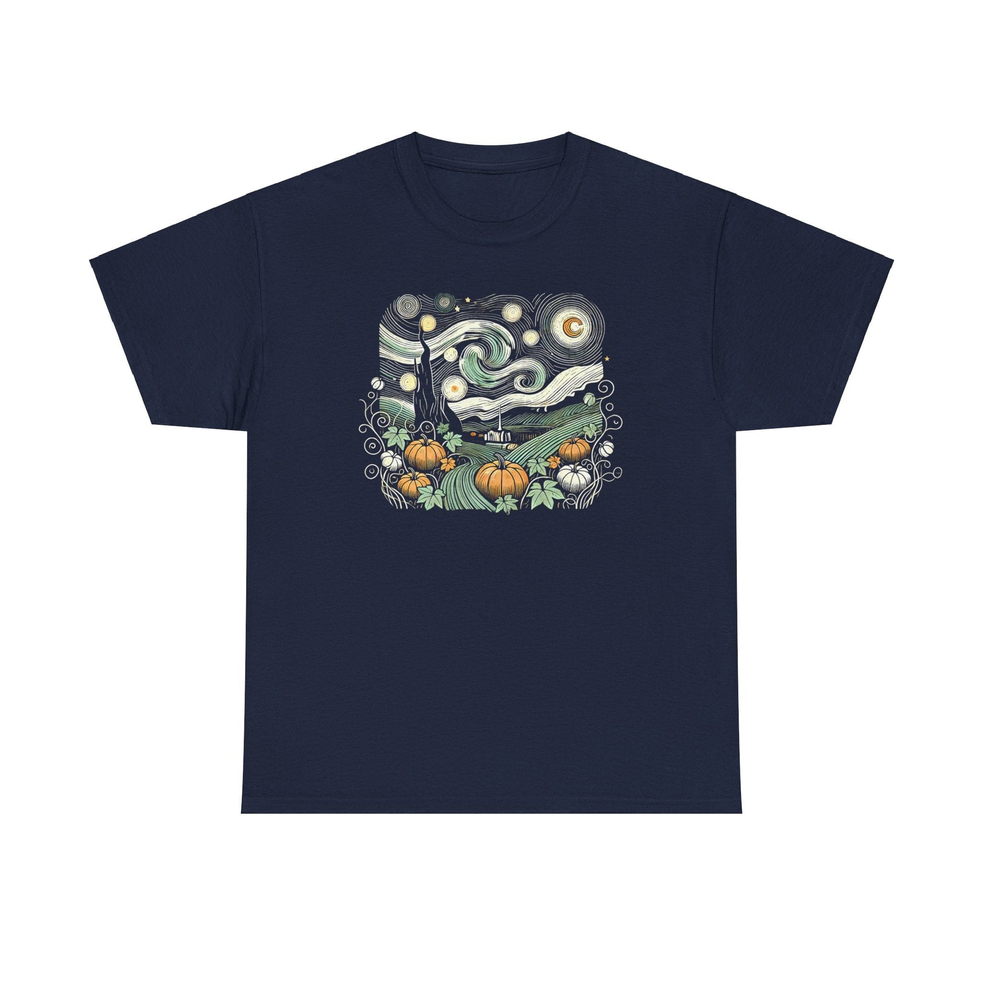 Starry Night Pumpkins Tee - WhimsyInkWear