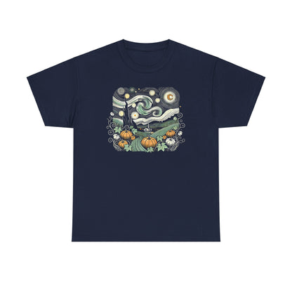 Starry Night Pumpkins Tee - WhimsyInkWear