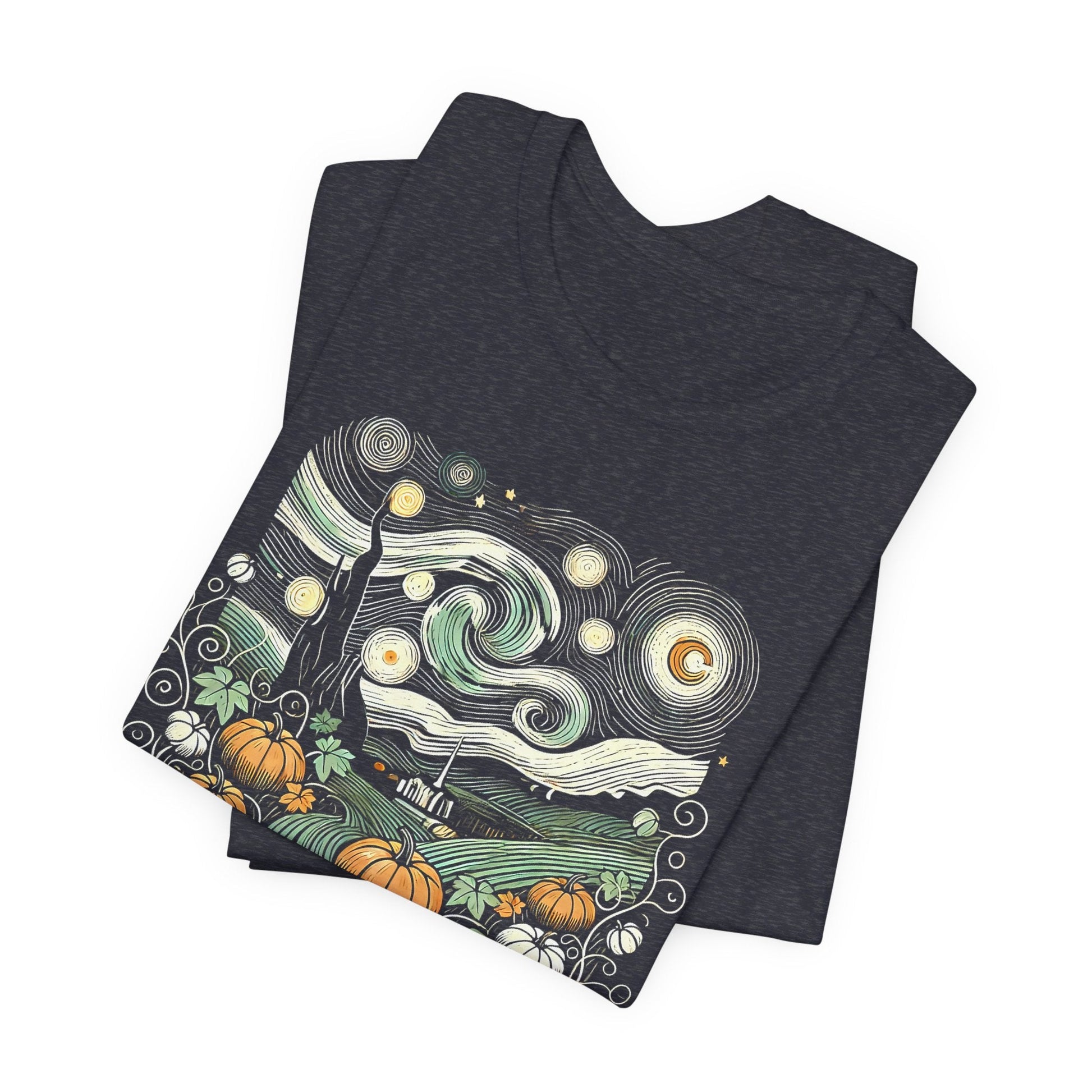 Starry Night Pumpkins Tee - WhimsyInkWear