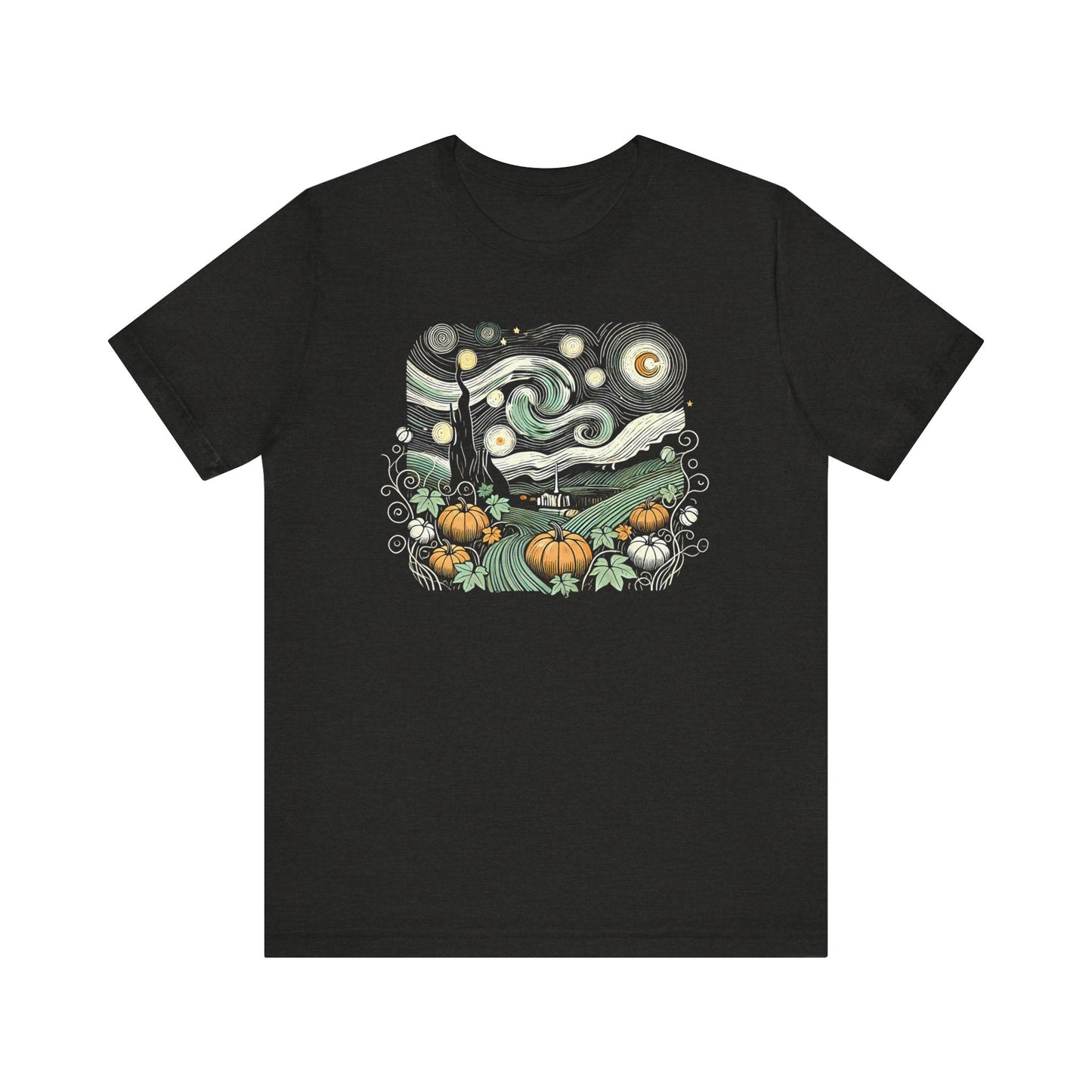 Starry Night Pumpkins Tee - WhimsyInkWear