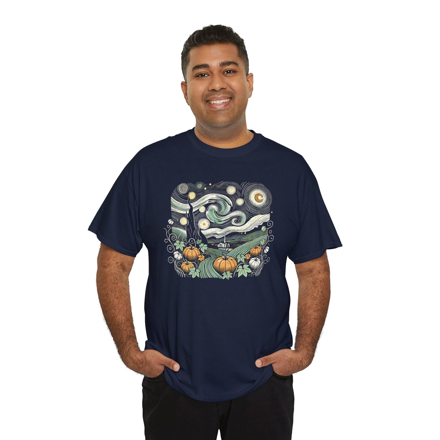Starry Night Pumpkins Tee - WhimsyInkWear