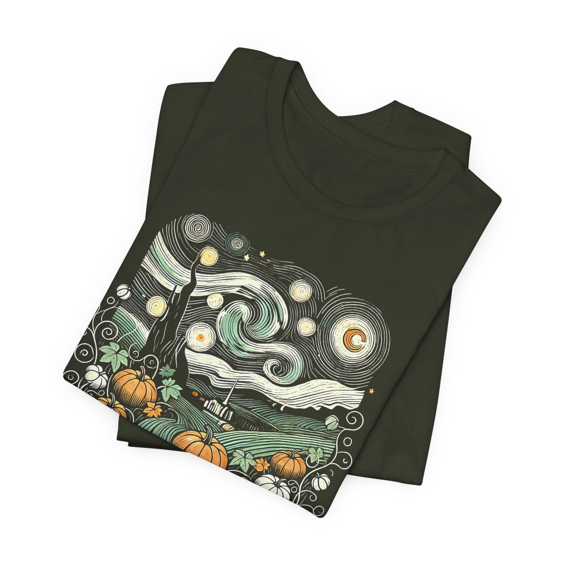 Starry Night Pumpkins Tee - WhimsyInkWear