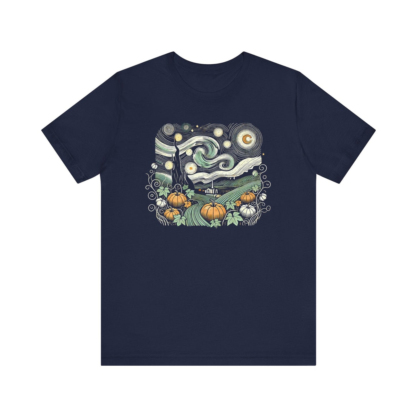 Starry Night Pumpkins Tee - WhimsyInkWear