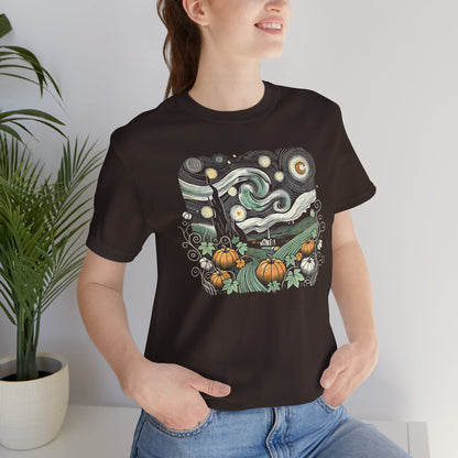 Starry Night Pumpkins Tee - WhimsyInkWear