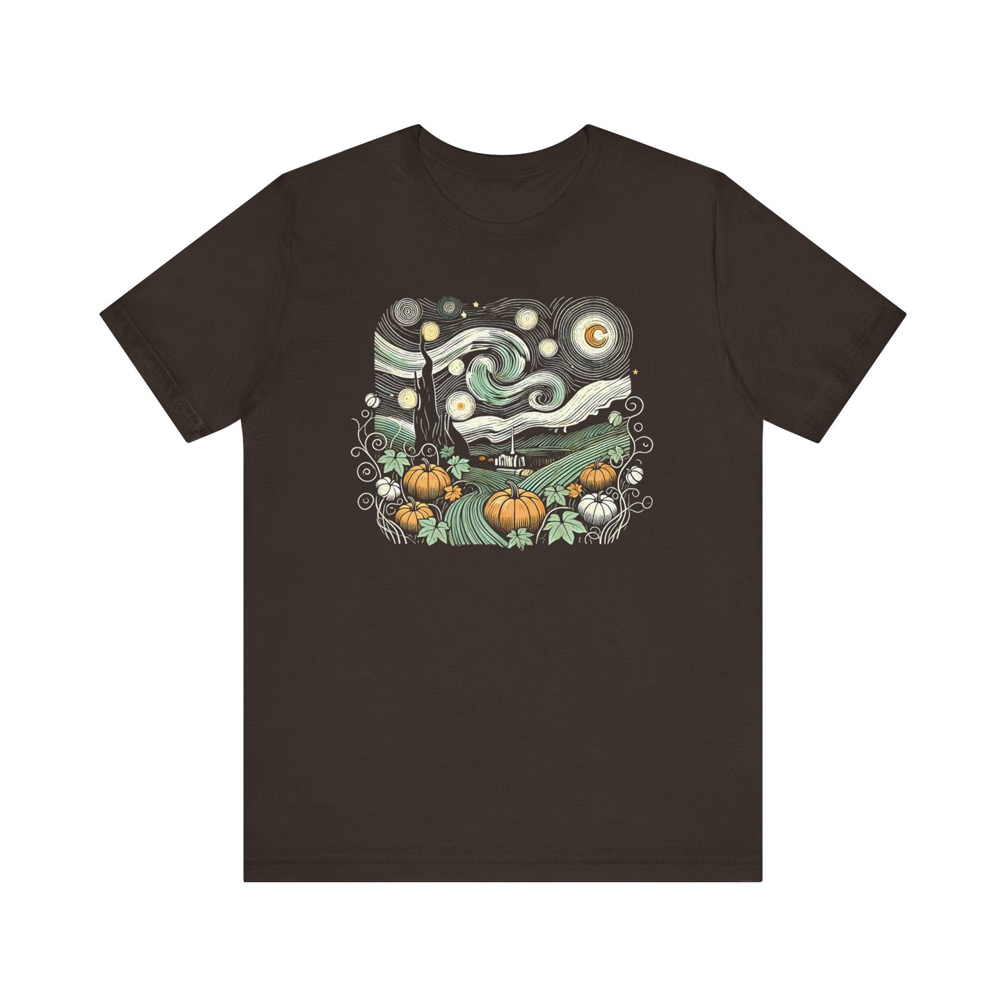Starry Night Pumpkins Tee - WhimsyInkWear