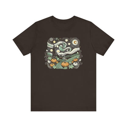 Starry Night Pumpkins Tee - WhimsyInkWear