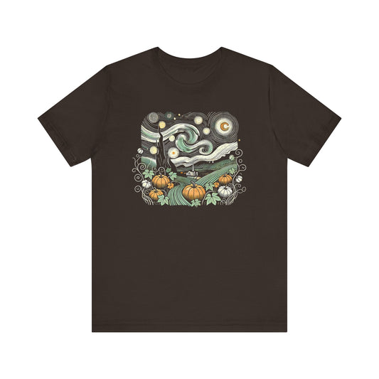 Starry Night Pumpkins Tee - WhimsyInkWear