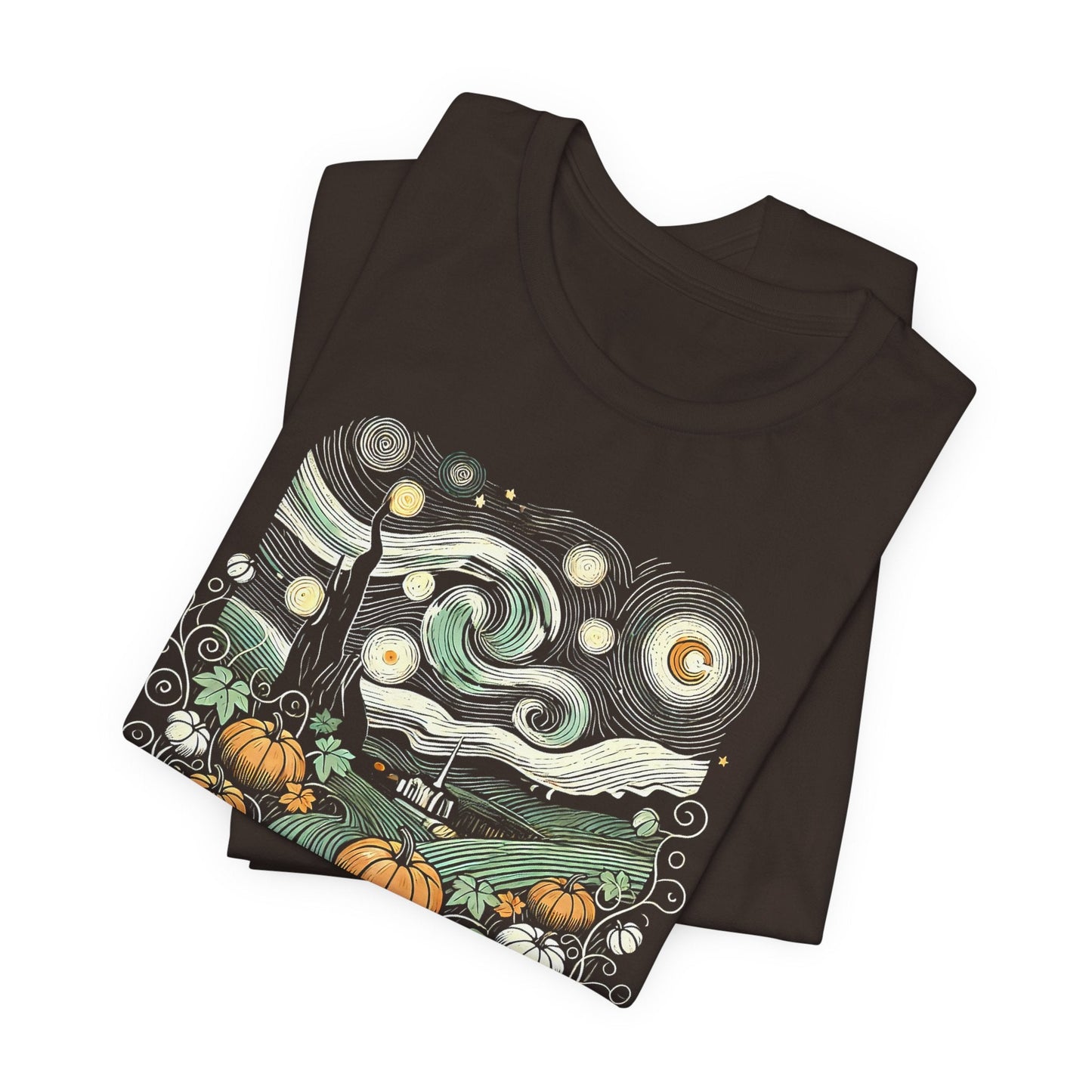Starry Night Pumpkins Tee - WhimsyInkWear