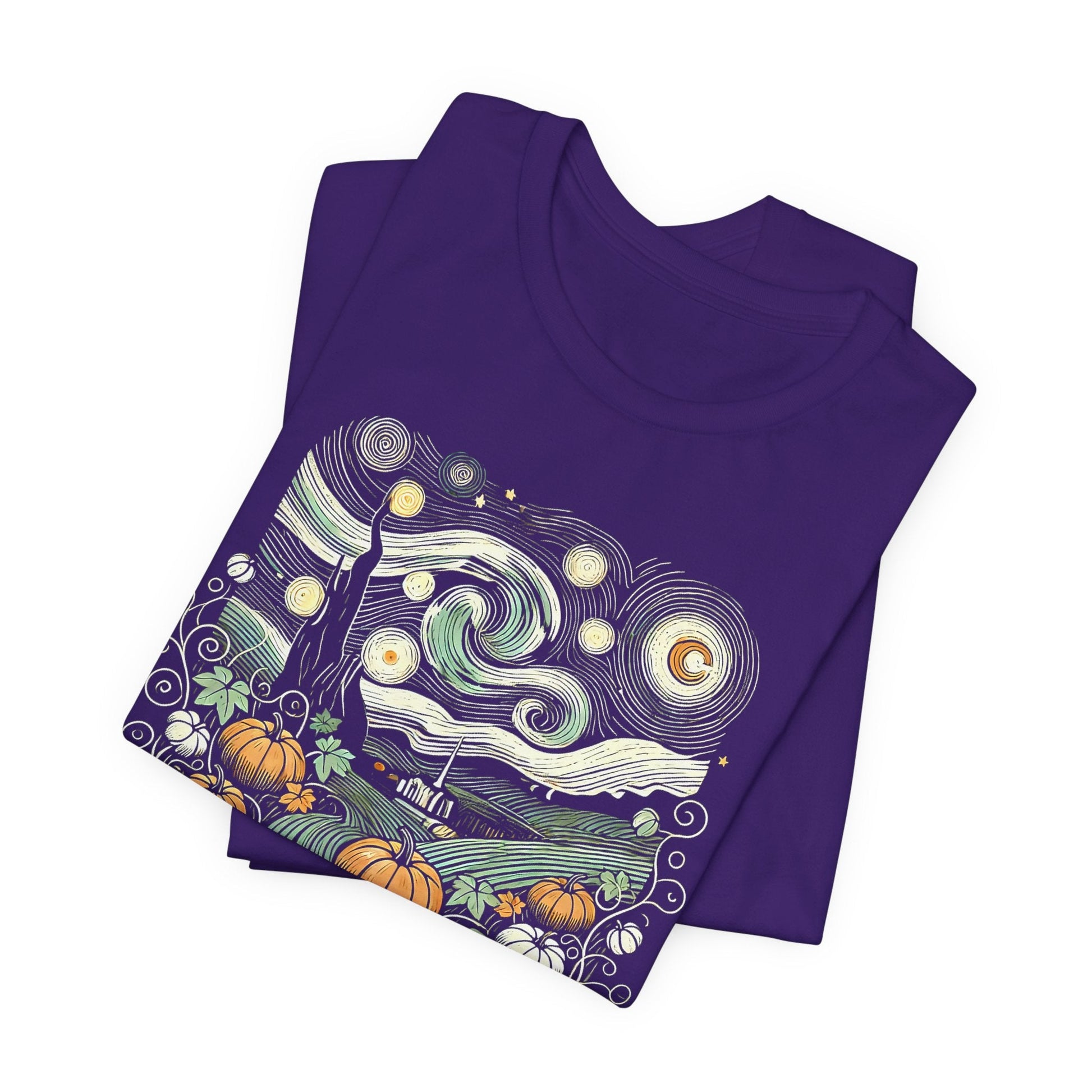 Starry Night Pumpkins Tee - WhimsyInkWear
